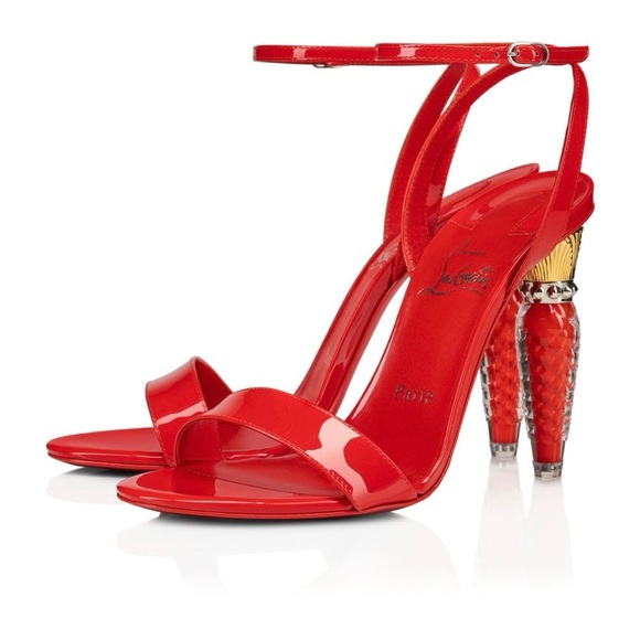 ❤️‍🔥CHRISTIAN LOUBOUTIN LIPGLOSS QUEEN 100 SANDAL ❤️‍🔥BRAND NEW NEVER WORN - Picture 1 of 12